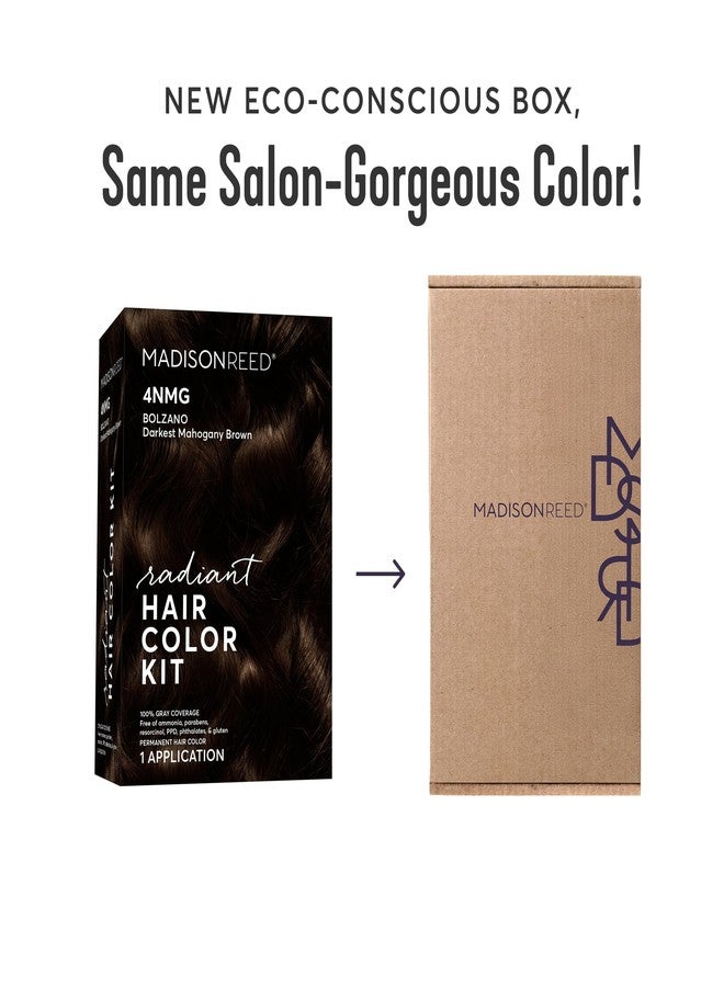 Madison Reed Radiant Hair Color Kit - 4NMG Darkest Chocolate Brown with Warm Mahogany Tones (Bolzano), Dimensional Gray Hair Blending Permanent Hair Dye, PPD-Free & Ammonia-Free, 1 Pack - Image 2